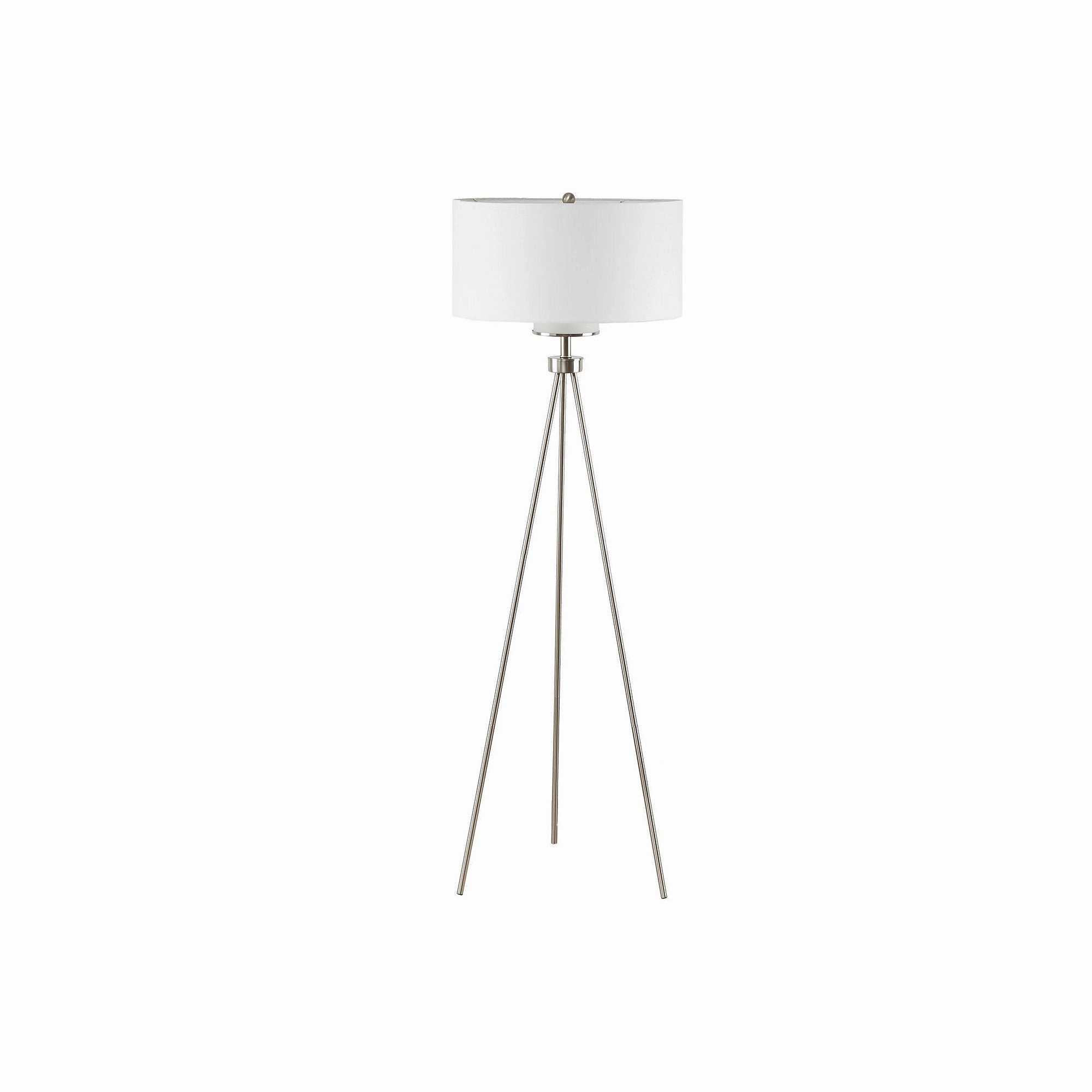 Ink   Ivy Ink Ivy Pacific Metal Tripod Floor Lamp With Glass Shade - SILVER ONE SIZE