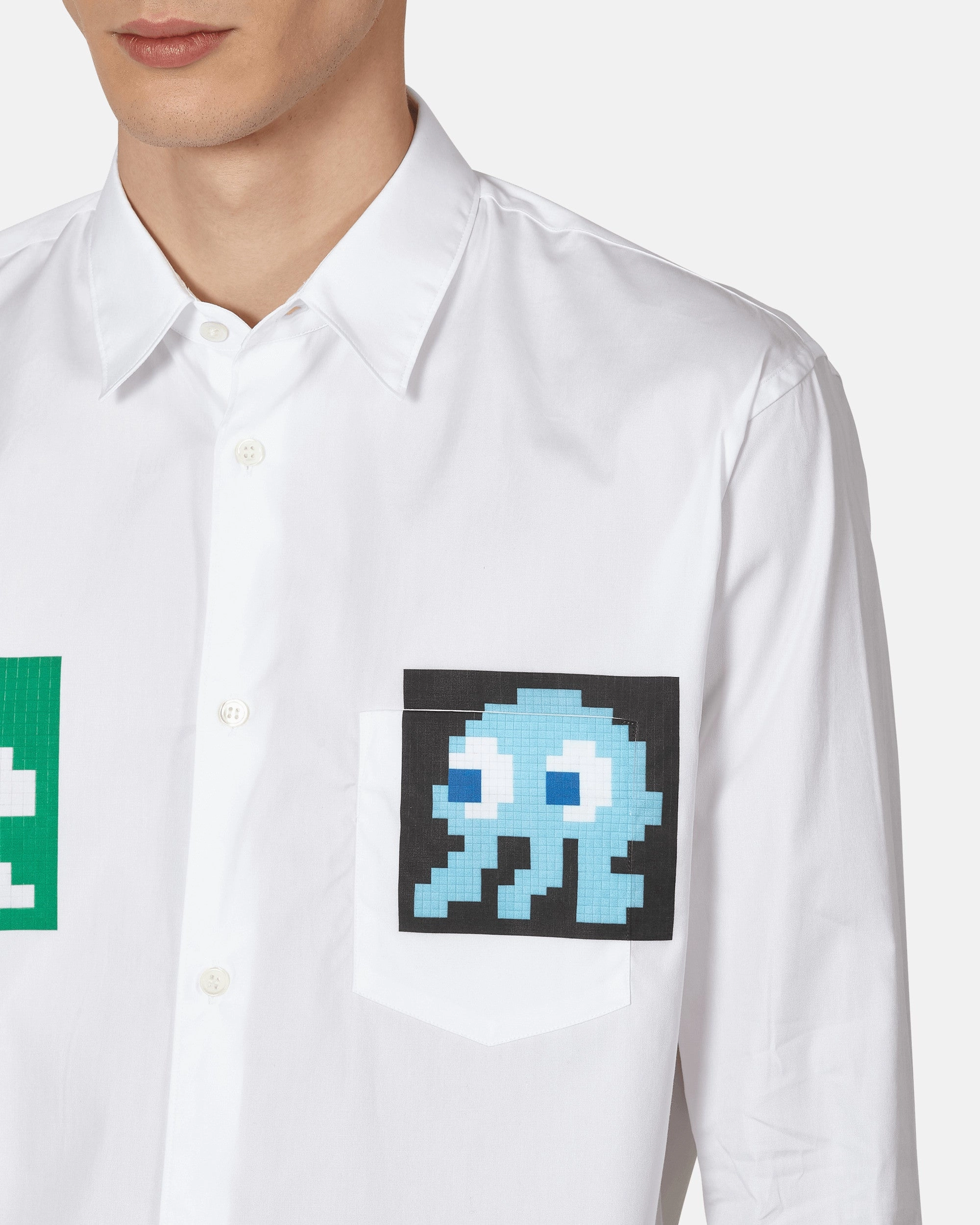 Invader Poplin Shirt White