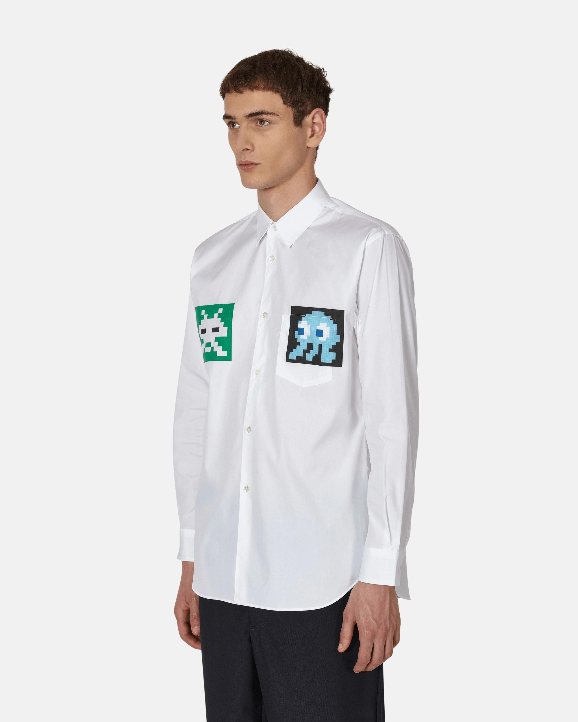 Invader Poplin Shirt White