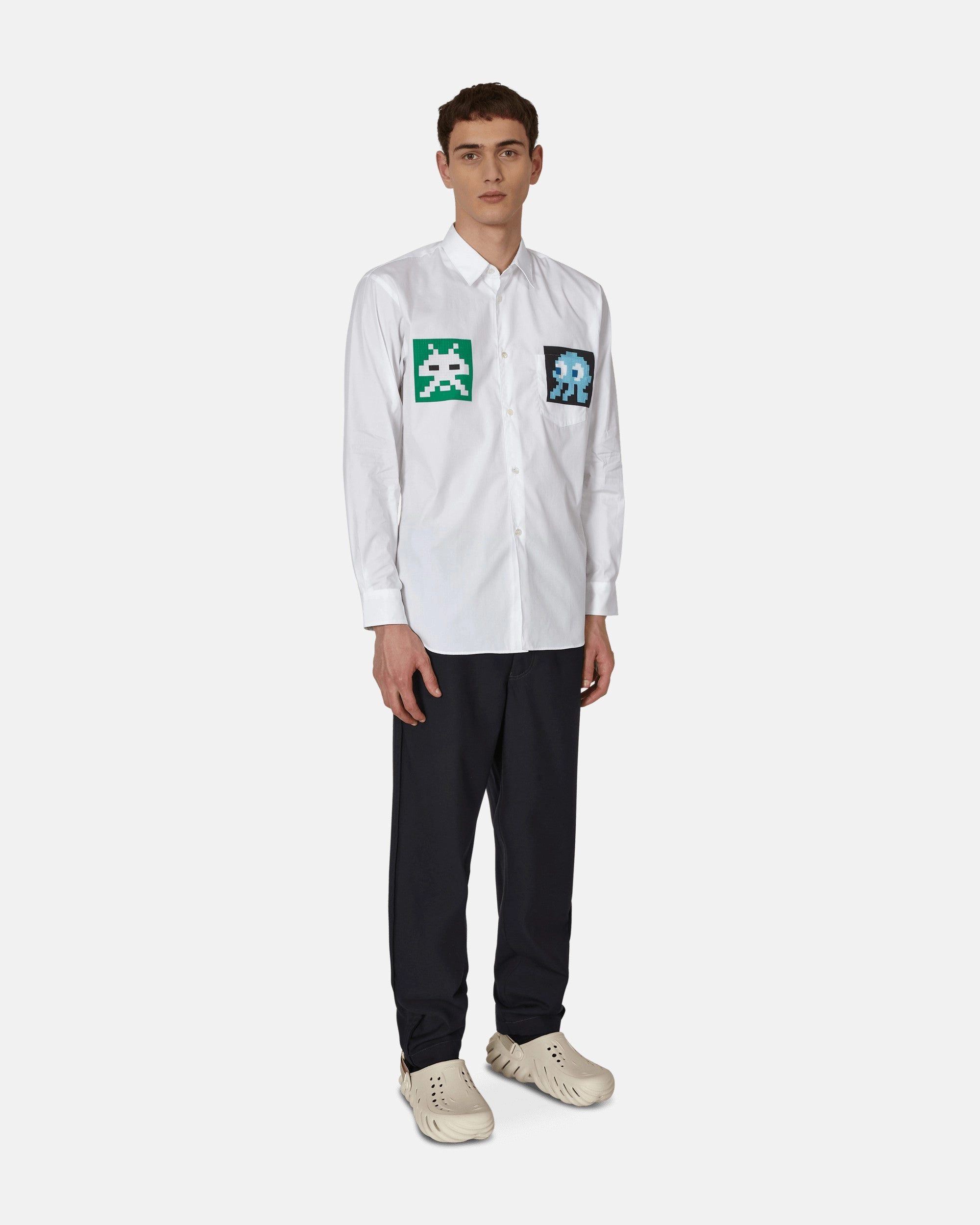 Invader Poplin Shirt White