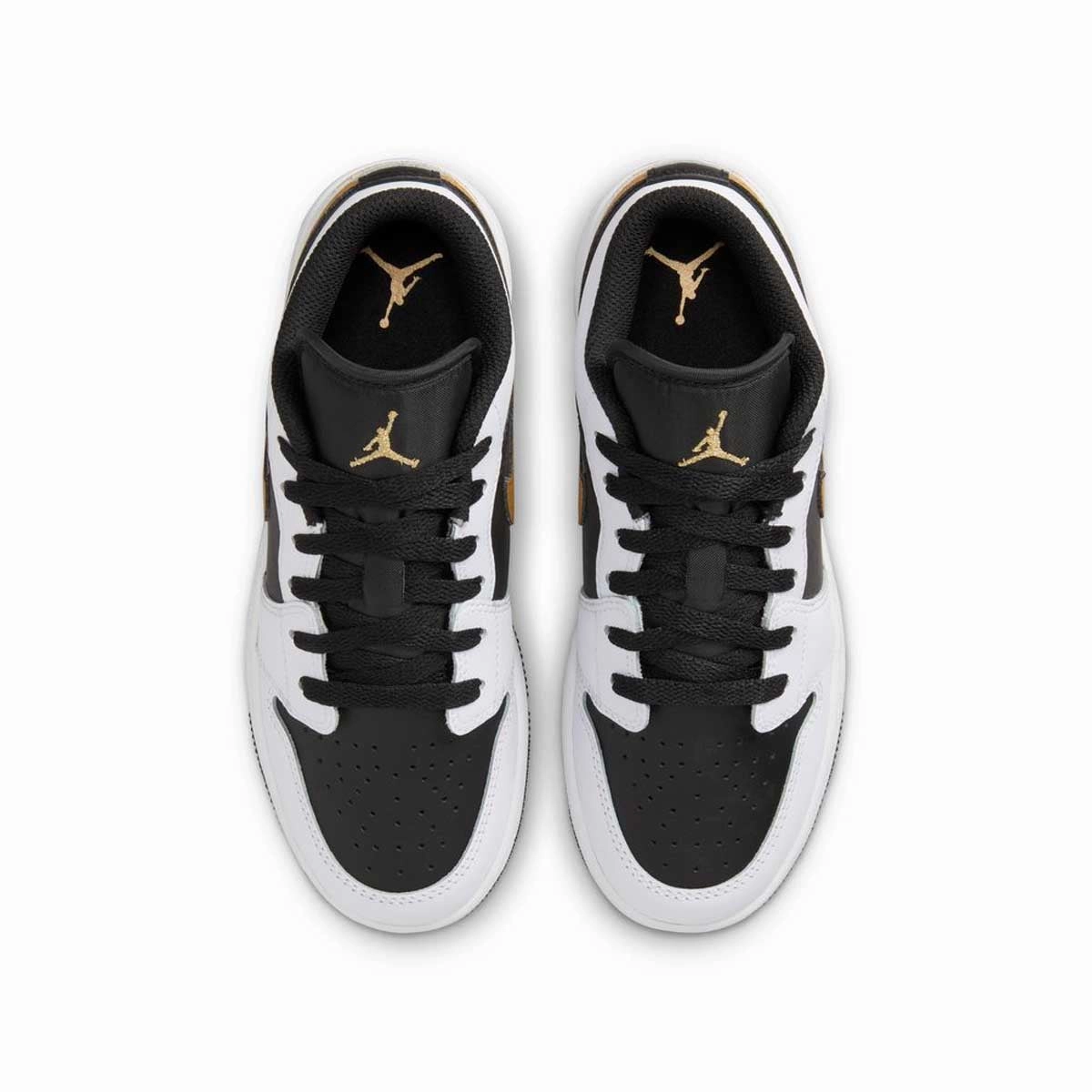 Kids Air Jordan 1 Low 'White Metallic Gold'