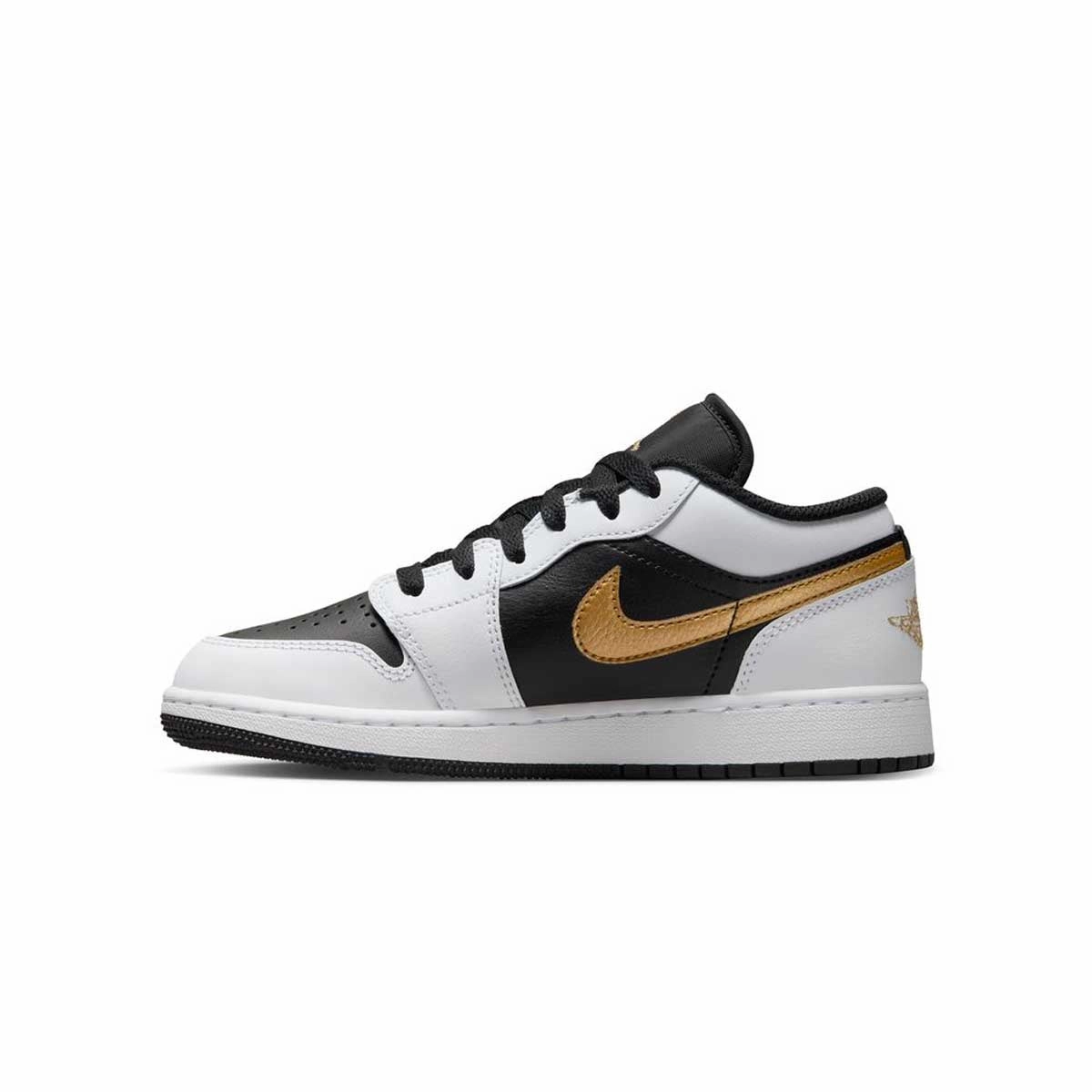 Kids Air Jordan 1 Low 'White Metallic Gold'