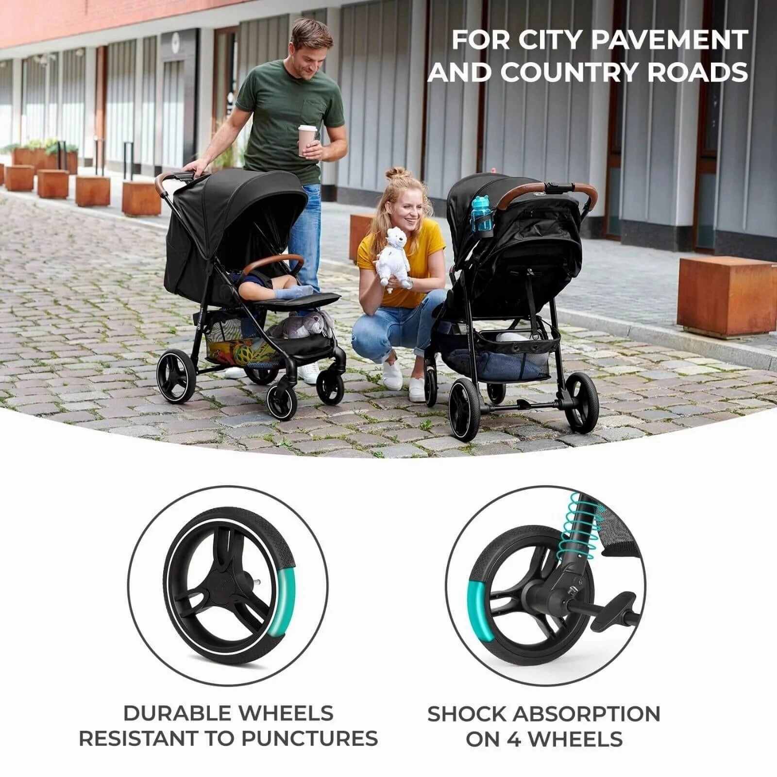 Kinderkraft Grande Plus Baby Stroller - Grey