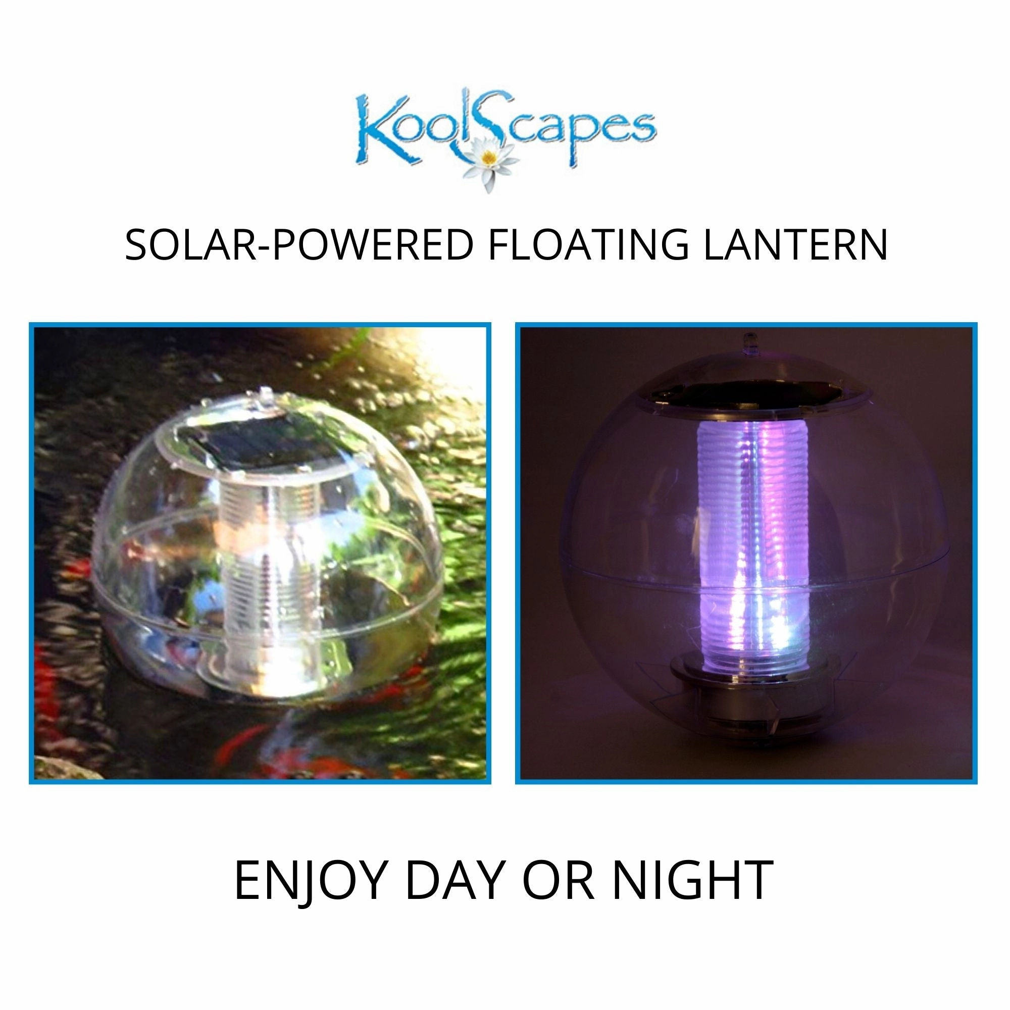 Koolscapes 400 Gallon Starter Pond Kit with 340 GPH Pump, Water Bell and Double Daisy Fountain Nozzles, 10 x 10 Ft Flexible Liner, Floating Solar Light, Fish-Friendly Backyard Koi Pond Kit