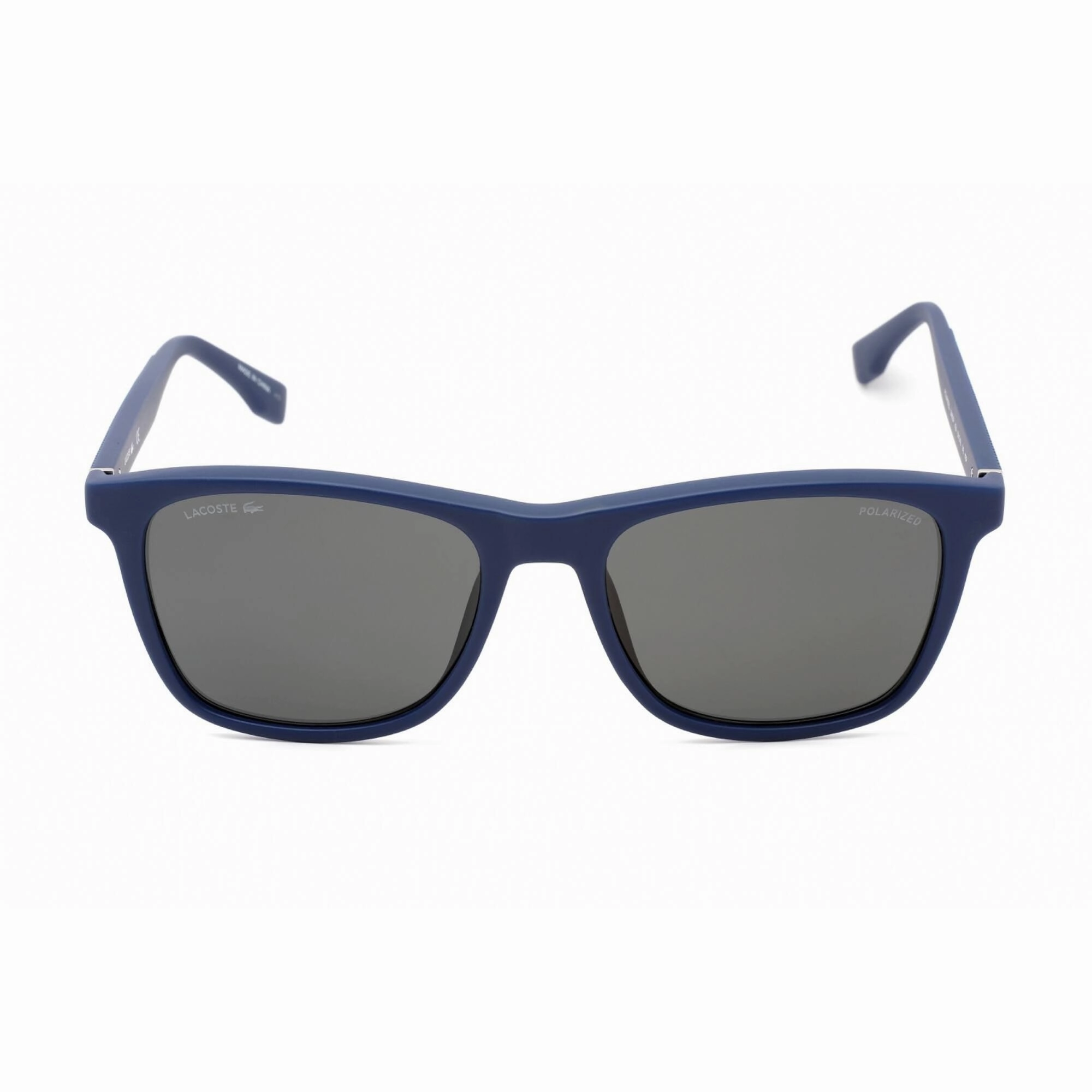 Lacoste Men's Sunglasses - Matte Blue Rectangular Plastic Frame Grey Lens | L860SP 424