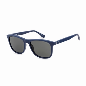 Lacoste Men's Sunglasses - Matte Blue Rectangular Plastic Frame Grey Lens | L860SP 424
