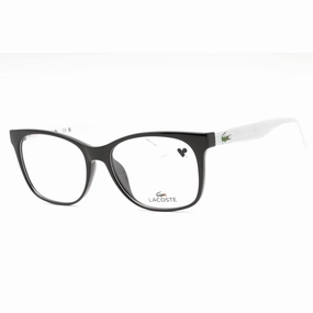 Lacoste Women's Eyeglasses - Black Plastic Rectangular Full Rim Frame | L2767 001