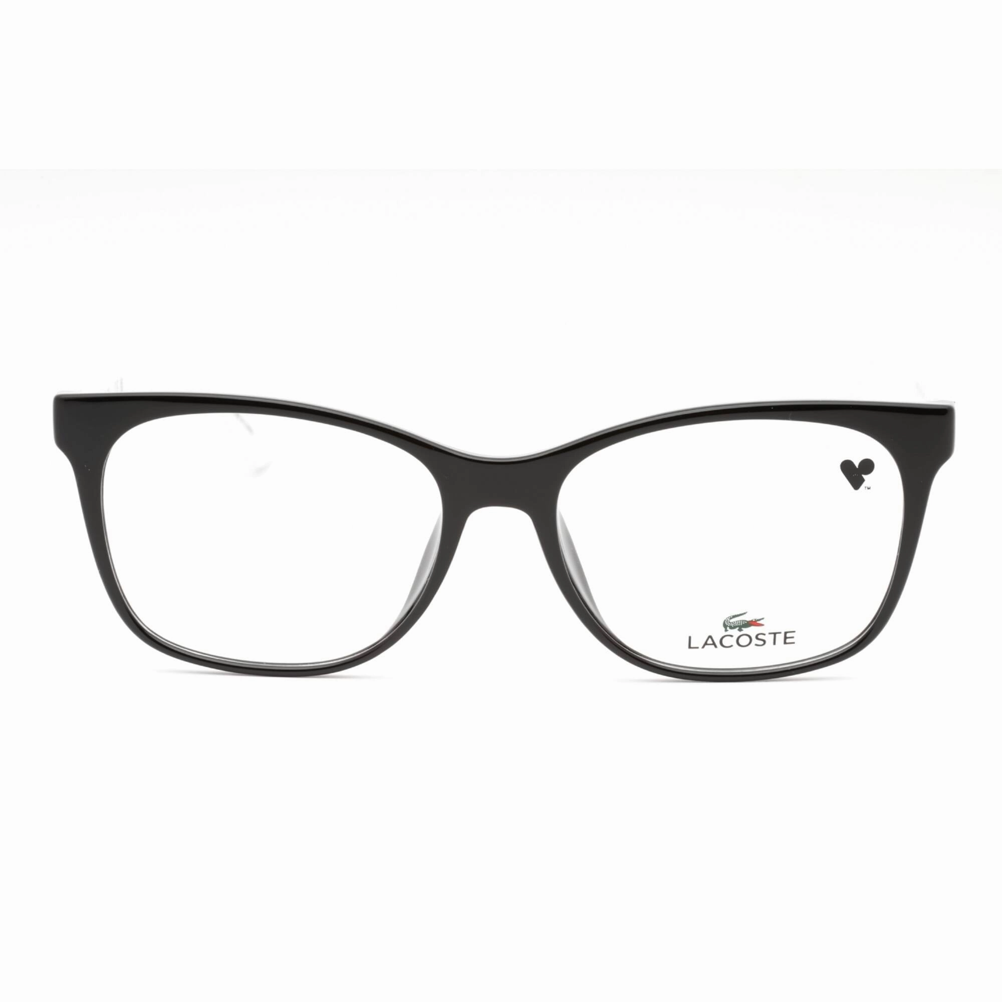 Lacoste Women's Eyeglasses - Black Plastic Rectangular Full Rim Frame | L2767 001