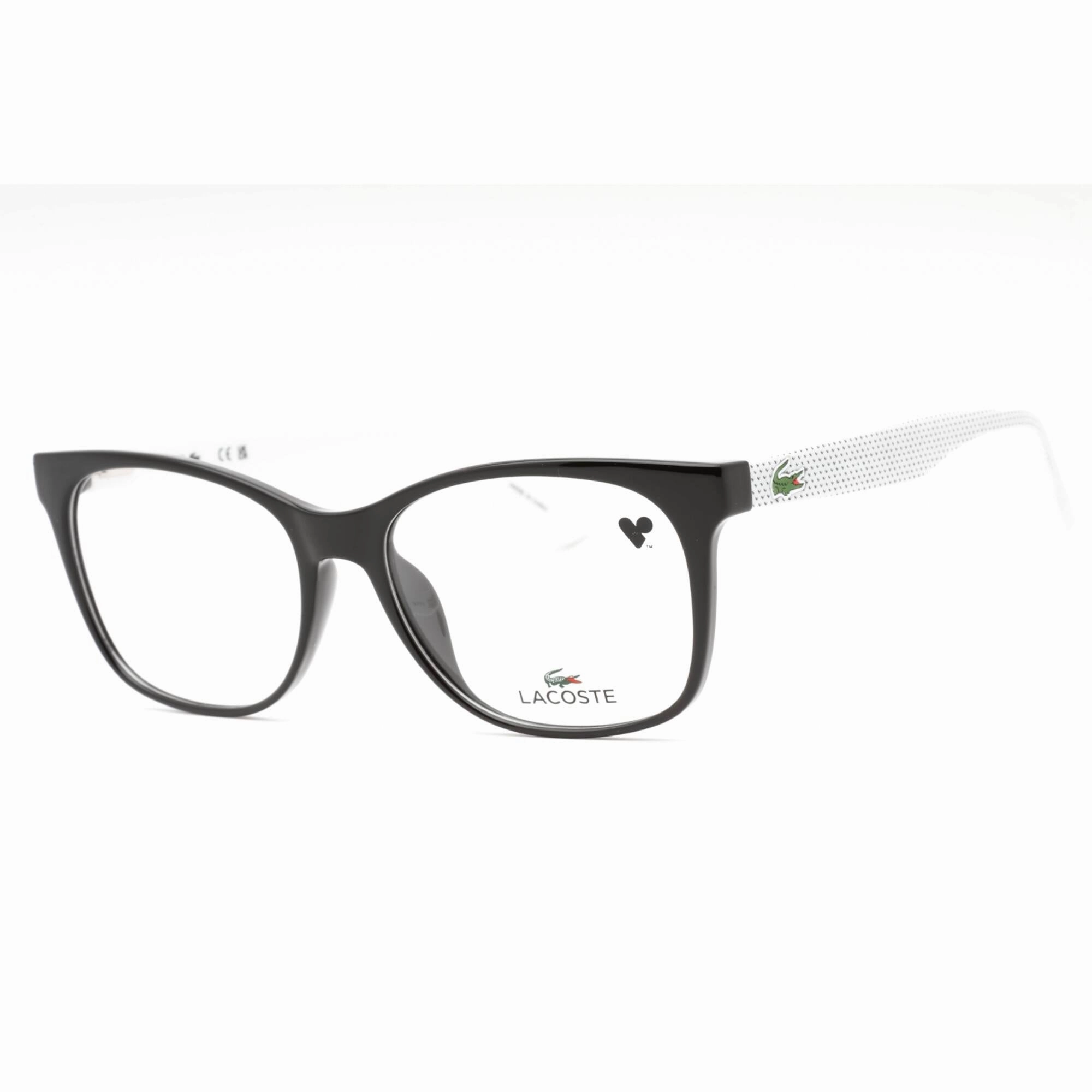 Lacoste Women's Eyeglasses - Black Plastic Rectangular Full Rim Frame | L2767 001