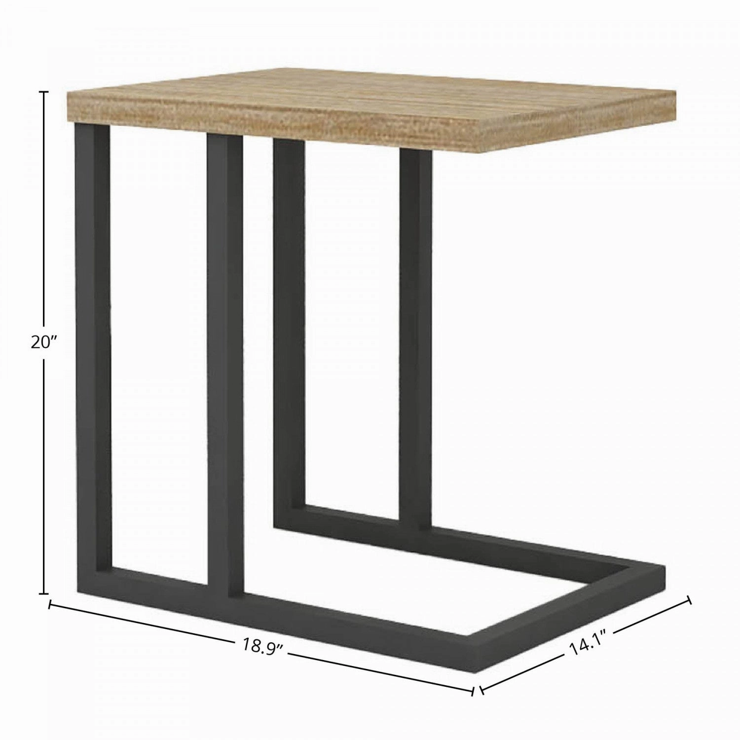 Liora Laptop Side Table - Greige