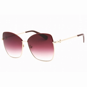 Longchamp Women's Sunglasses - Burgundy Lens Gold Cat Eye Metal Frame | LO156SL 722