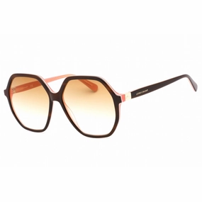 Longchamp Women's Sunglasses - Rose Lens Havana Oversized Acetate Frame | LO707S 208