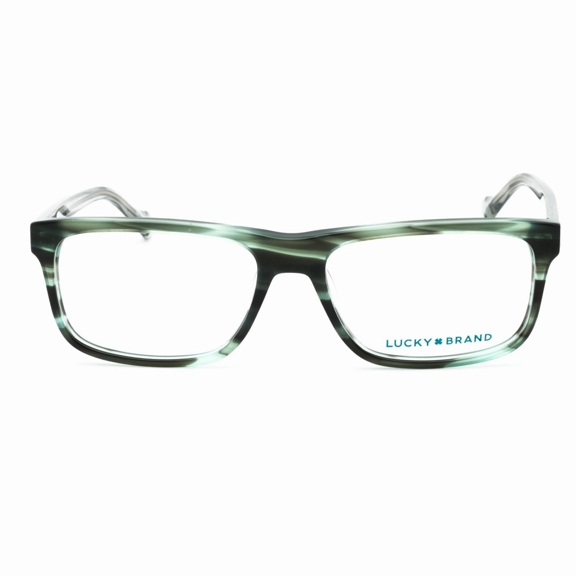 Lucky Brand Men's Eyeglasses - Green Acetate Rectangular Full Rim Frame | VLBD419 0GRE