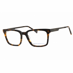 Lucky Brand Men's Eyeglasses - Tortoise Acetate Square Full Rim Frame | D408 0TOR