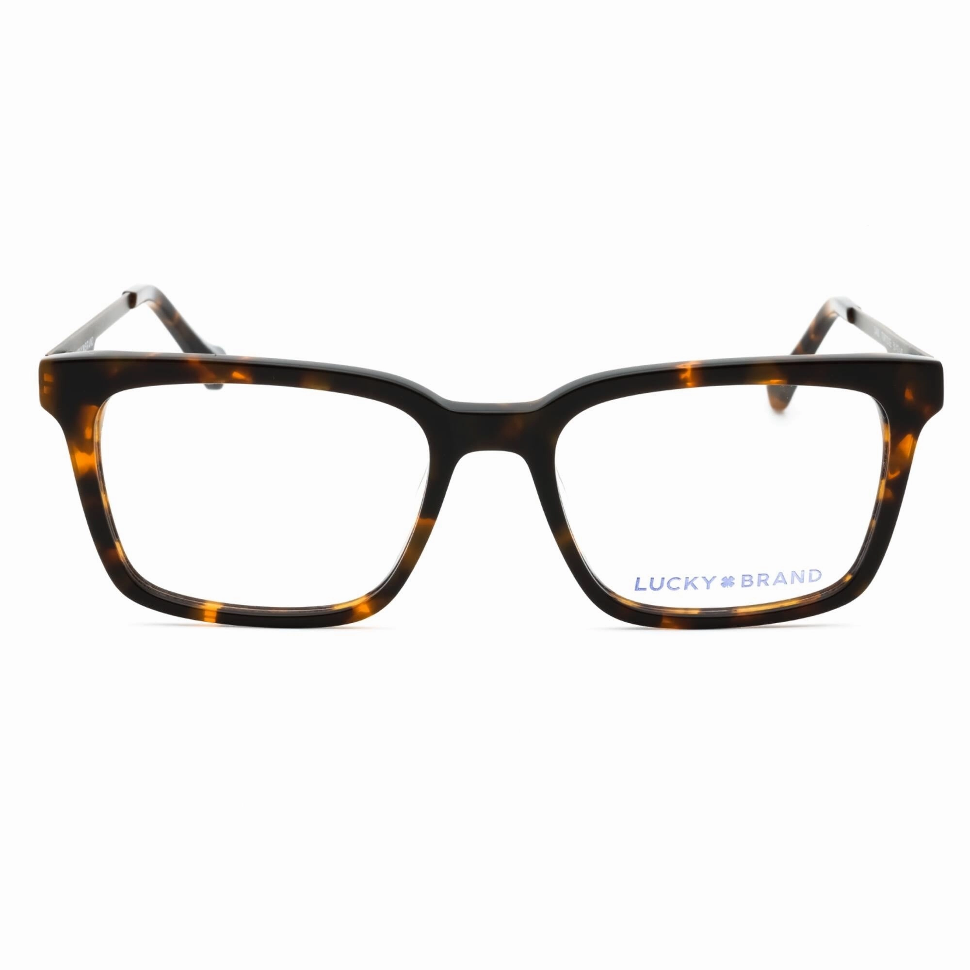 Lucky Brand Men's Eyeglasses - Tortoise Acetate Square Full Rim Frame | D408 0TOR