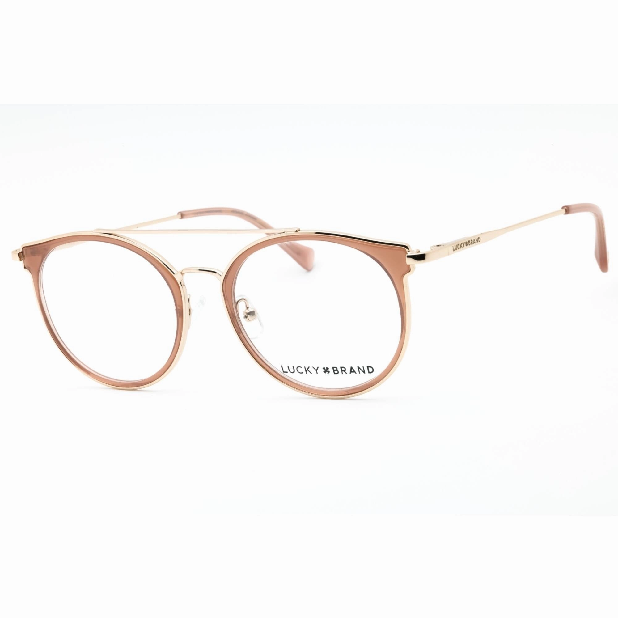Lucky Brand Women's Eyeglasses - Beige Metal Round Shape Full Rim Frame | D117 0BEI