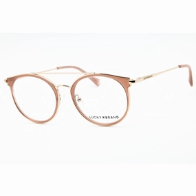 Lucky Brand Women's Eyeglasses - Beige Metal Round Shape Full Rim Frame | D117 0BEI