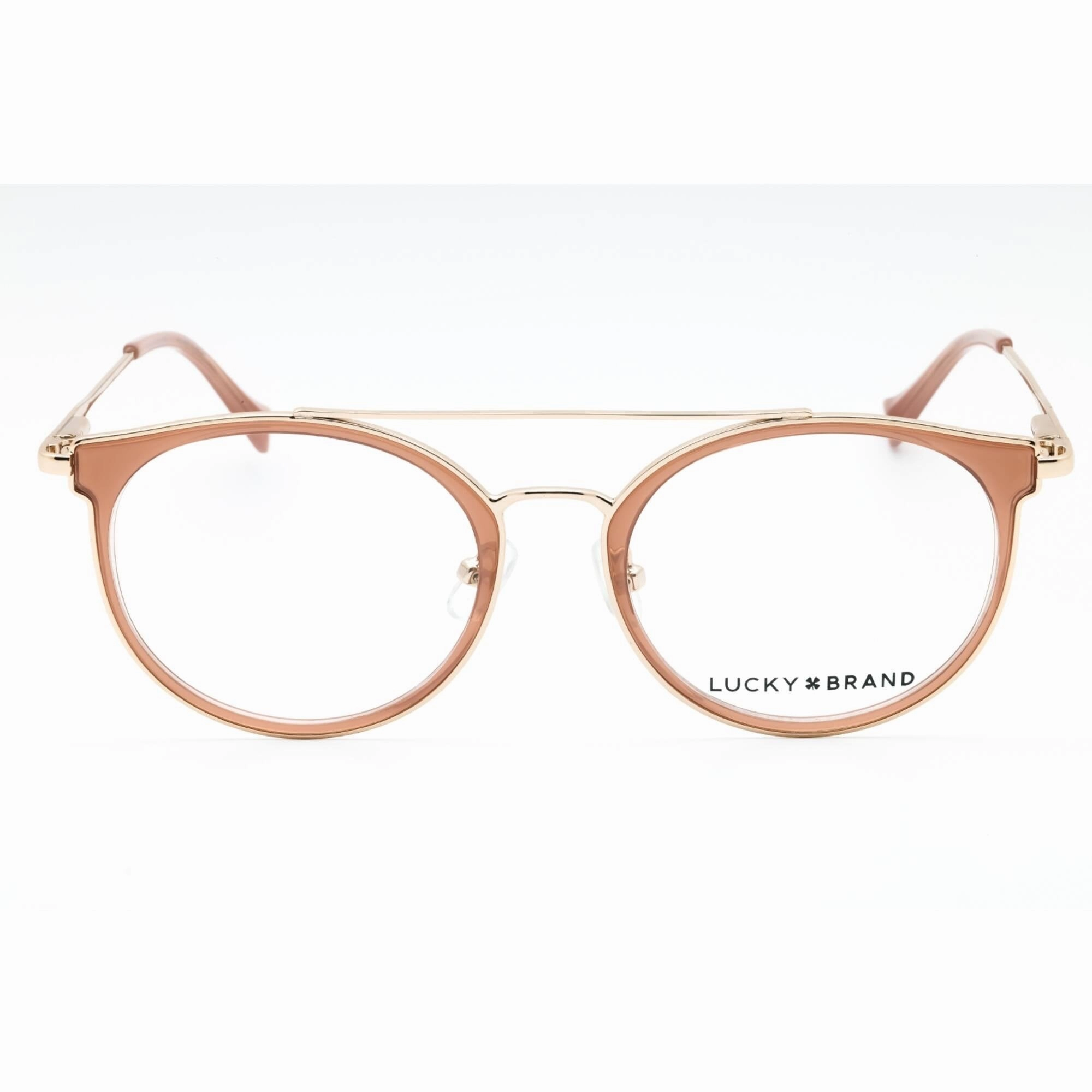 Lucky Brand Women's Eyeglasses - Beige Metal Round Shape Full Rim Frame | D117 0BEI