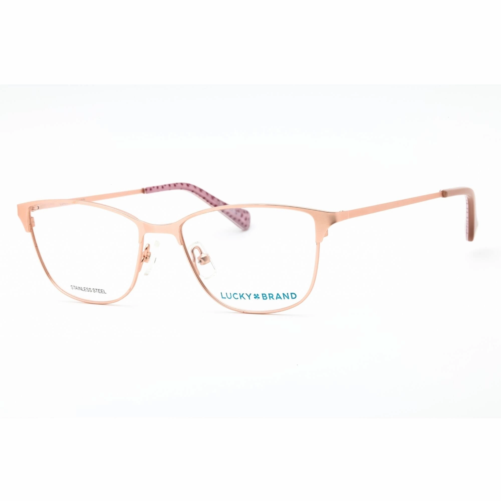 Lucky Brand Women's Eyeglasses - Rose Gold Metal Cat Eye Full Rim Frame | D113 0ROG