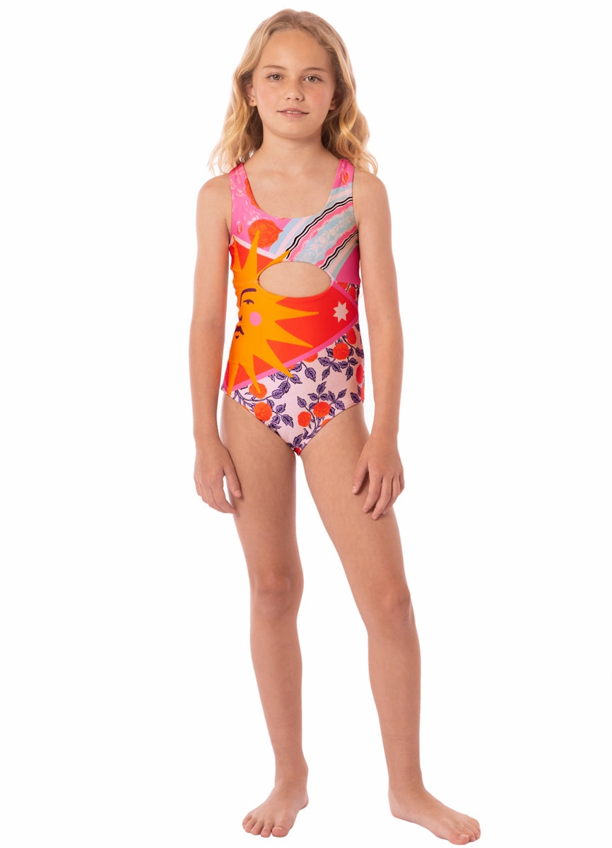 Maaji Sundance Pink Confetti Girls One Piece
