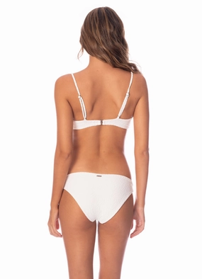Maaji Zebra Frost Flirt Low Rise Thin Side Bikini Bottom