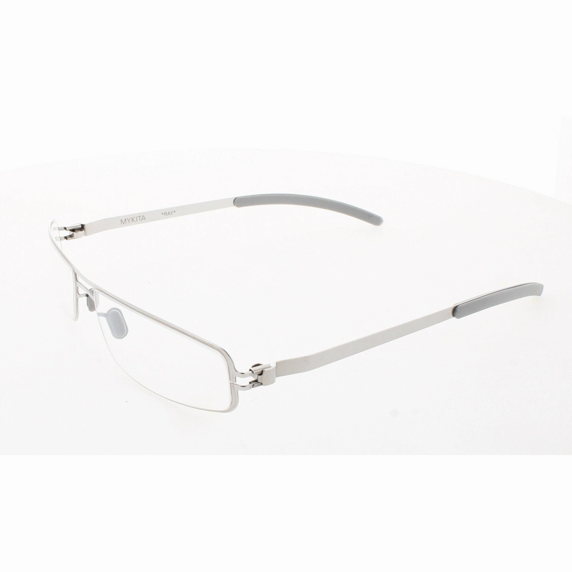 Mykita Unisex Eyeglasses - Silver Rectangular Full Rim Frame | NO1 -RAY-SILVER-DEMO