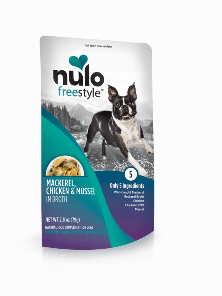 Nulo Freestyle Grain Free Mackerel Chicken & Mussel in Broth Meaty Dog Food Topper Pouch