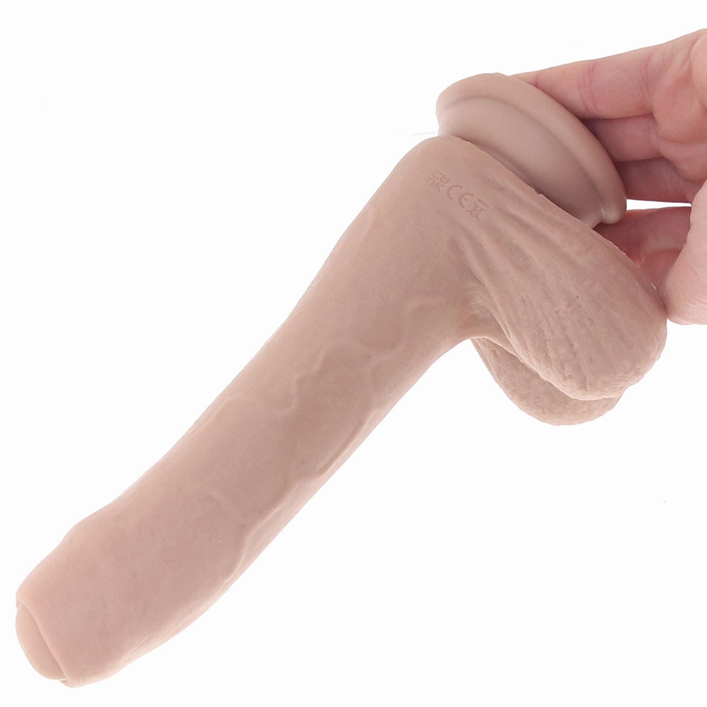 Peek A Boo 8 Inch Vibrating Dildo in Light