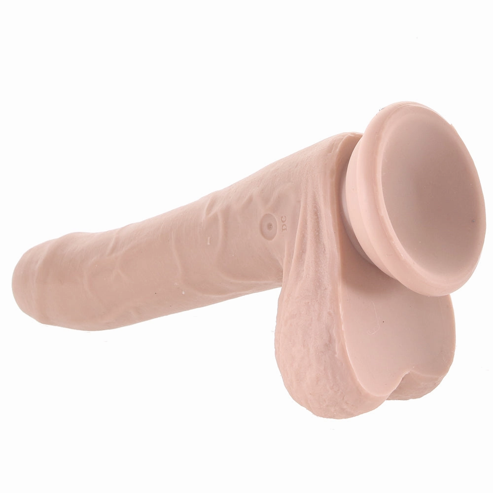 Peek A Boo 8 Inch Vibrating Dildo in Light
