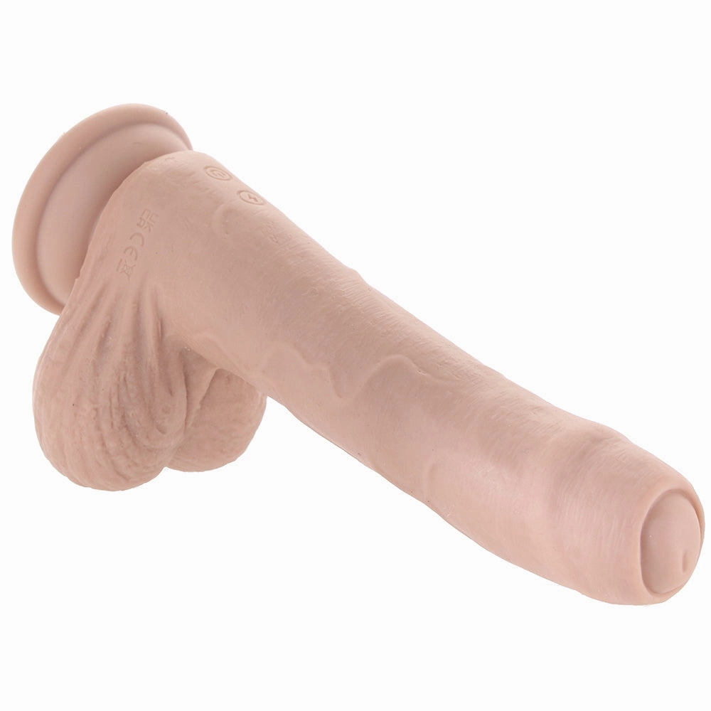 Peek A Boo 8 Inch Vibrating Dildo in Light