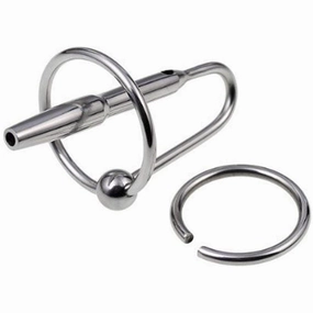 Penis Plug / Sound J shaped Plug with Glans Ring