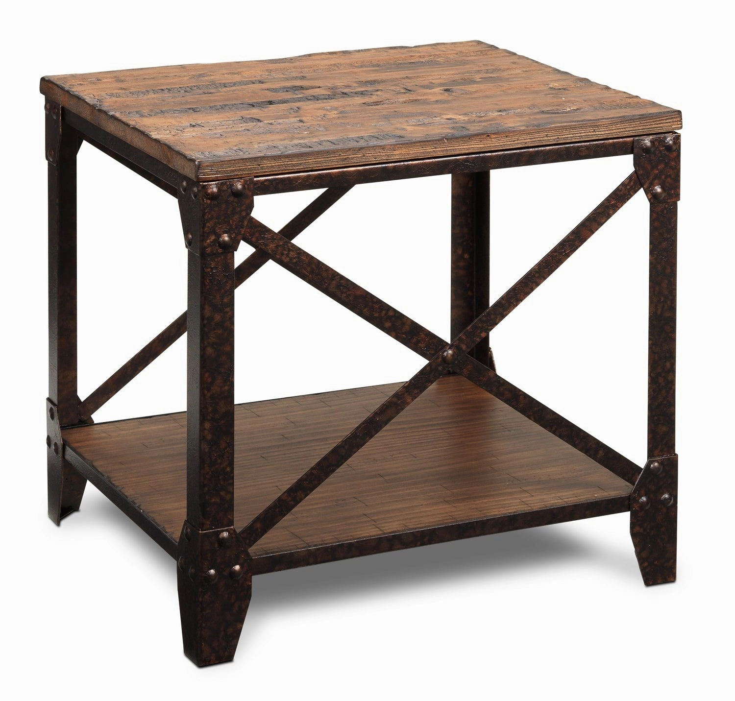 Pinebrook 22" End Table - Distressed Natural Pine