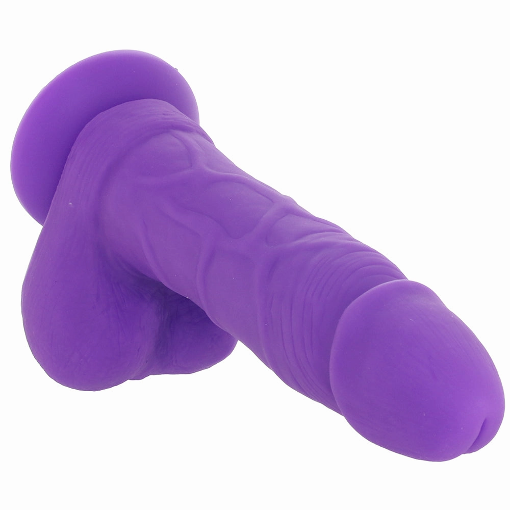 PinkCherry 7 Inch Purple Silicone Ballsy Dildo