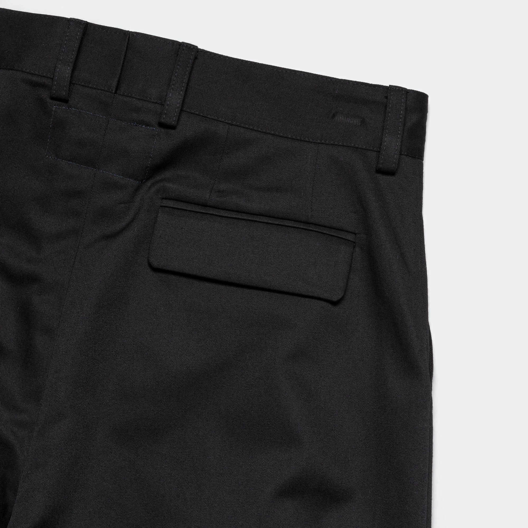 Pleated Trousers - Black Tailoring Twill