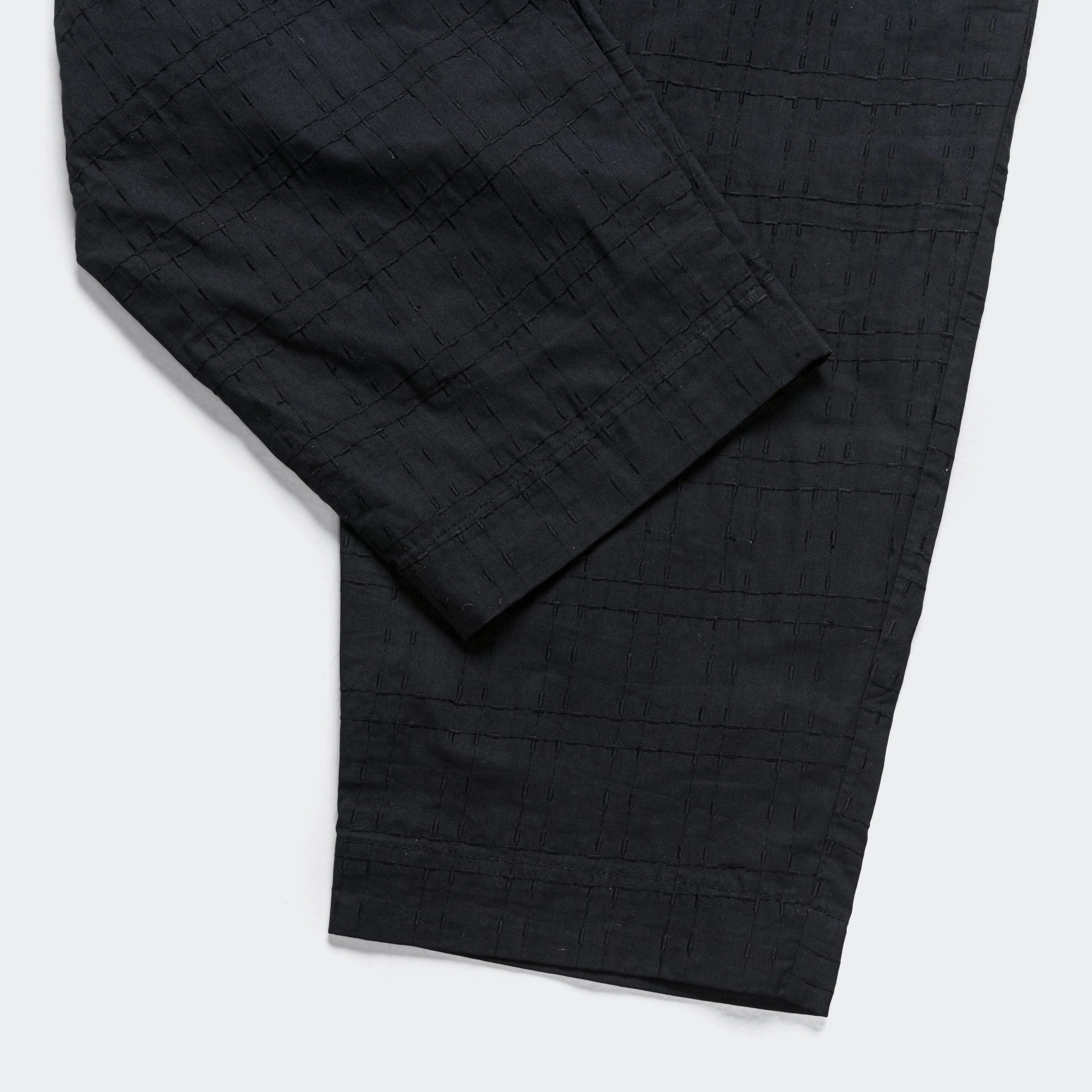 Pleated Trousers - Embroidered Dudley Check