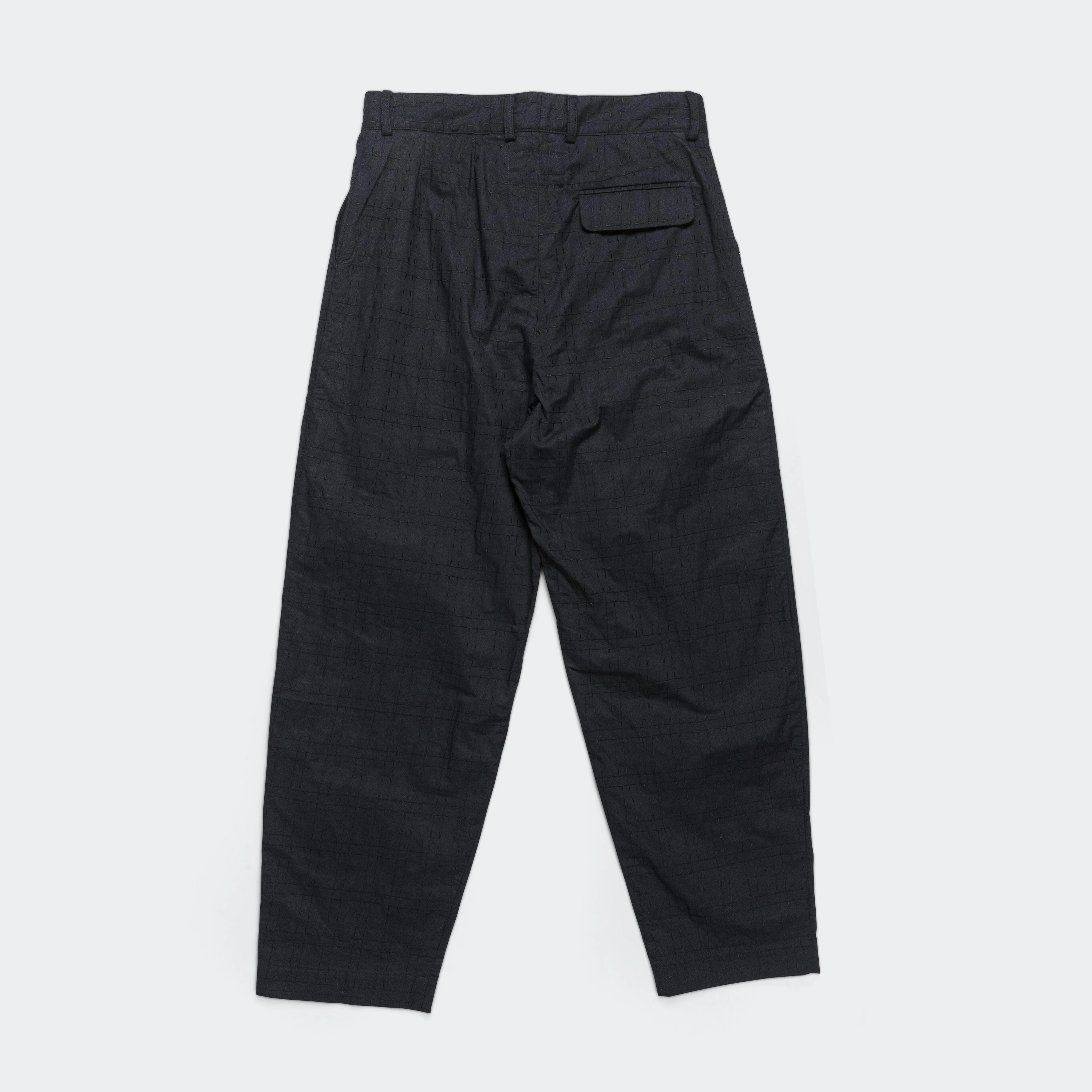 Pleated Trousers - Embroidered Dudley Check