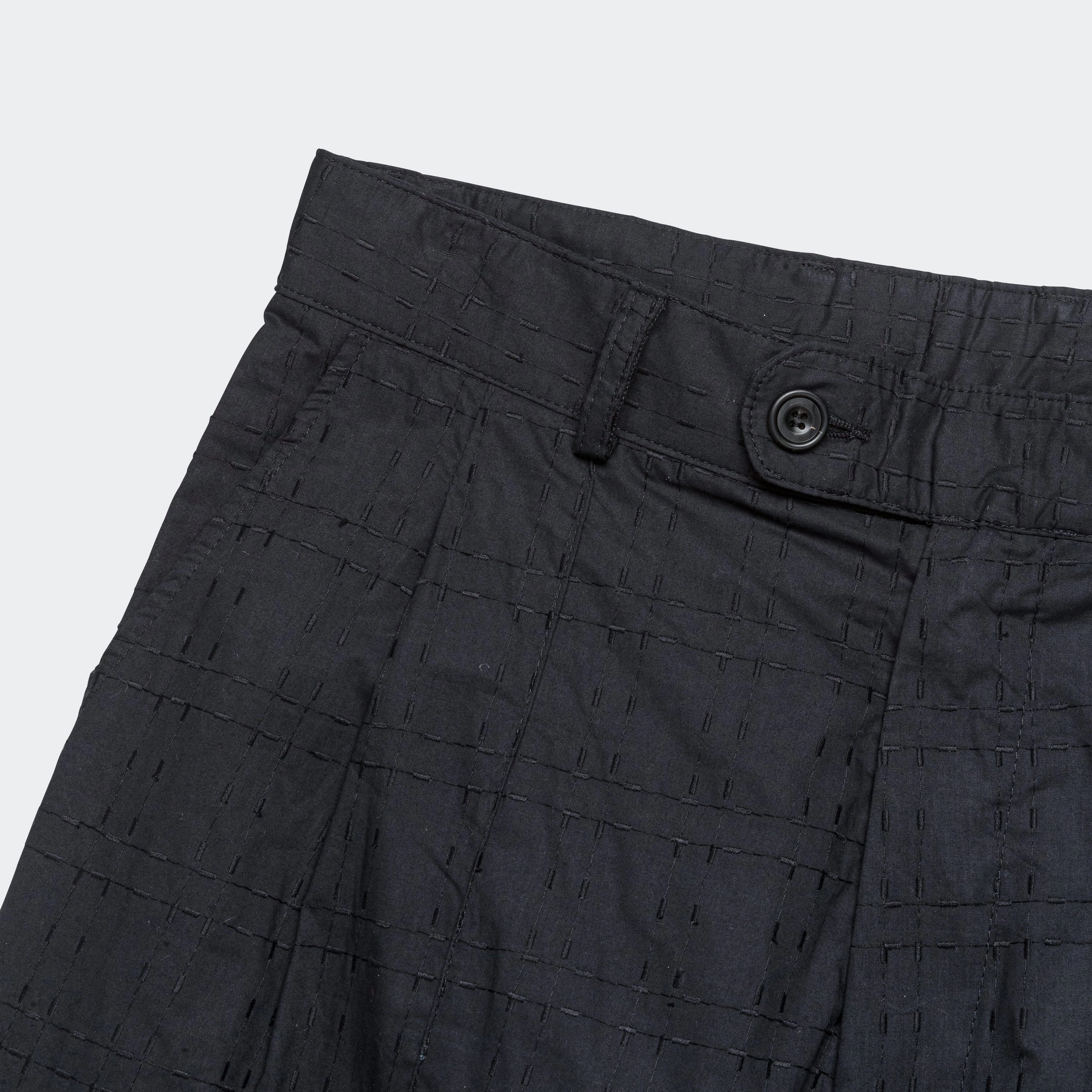 Pleated Trousers - Embroidered Dudley Check