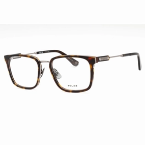 Police Men's Eyeglasses - Ruthenium Tortoise Metal Rectangular Frame | VPLF09 0509
