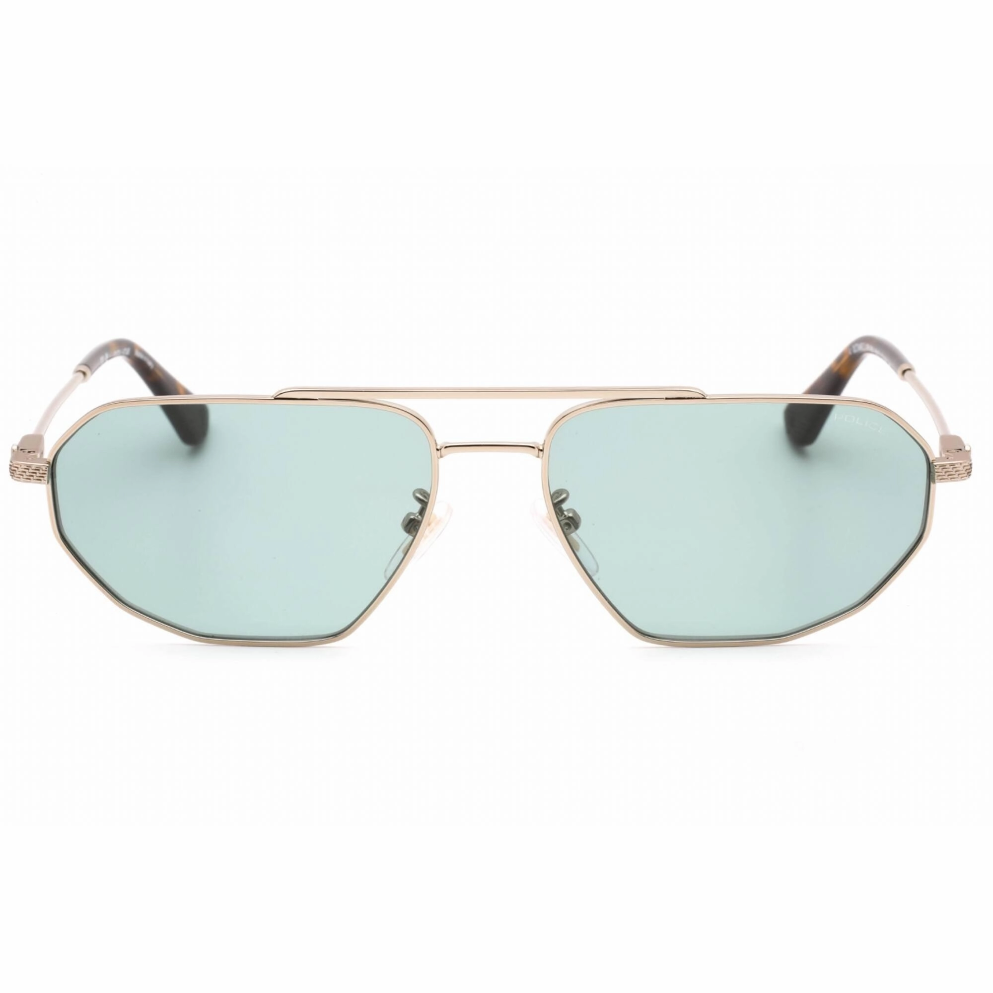 Police Men's Sunglasses - Shiny Grey Gold with Sandblasted Full Rim | SPLF66M 08L7