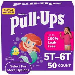Pull-Ups 55846 Girls' Potty Training Pants 5T-6T, 50 Ct, Leak-Free Protection