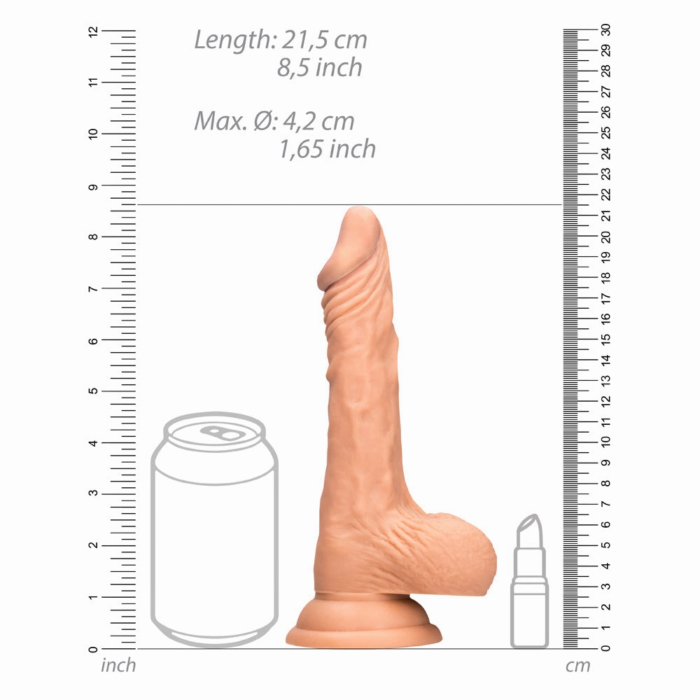 RealRock 8" Realistic Dildo With Balls & Suction Cup