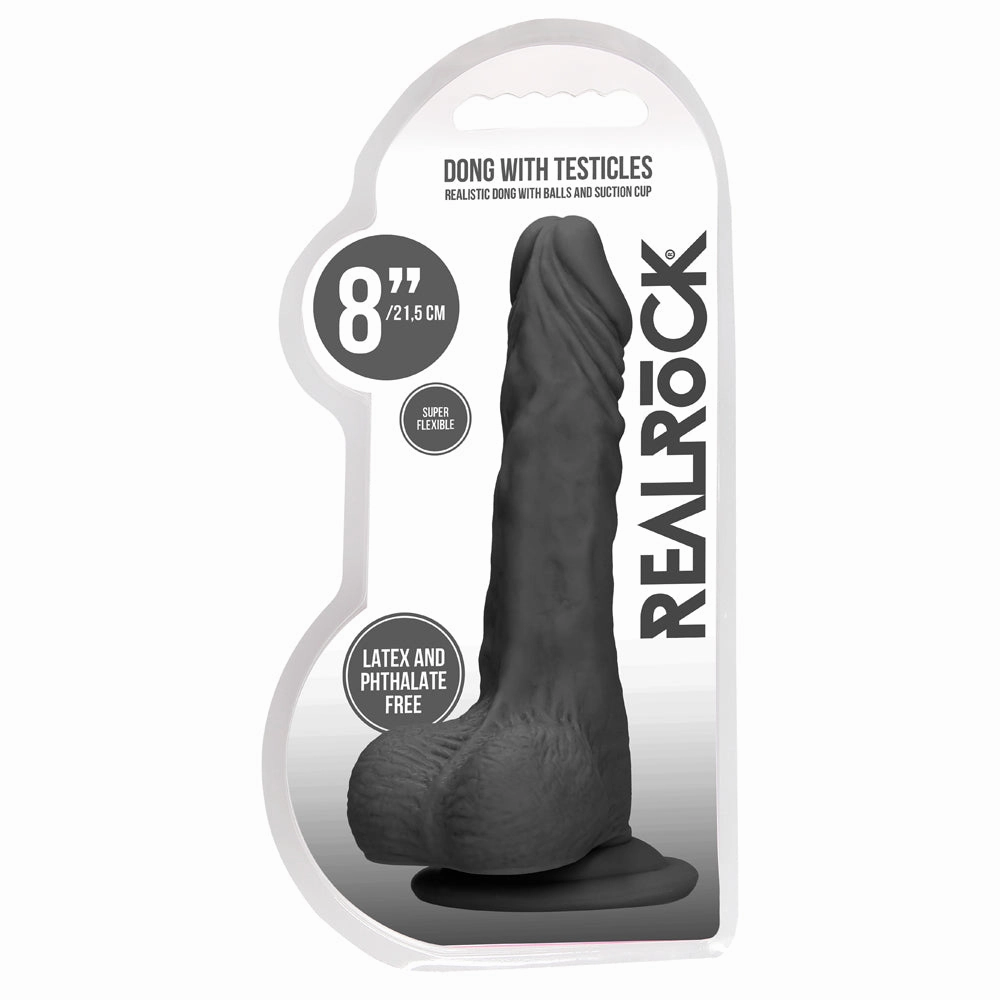 RealRock 8" Realistic Dildo With Balls & Suction Cup