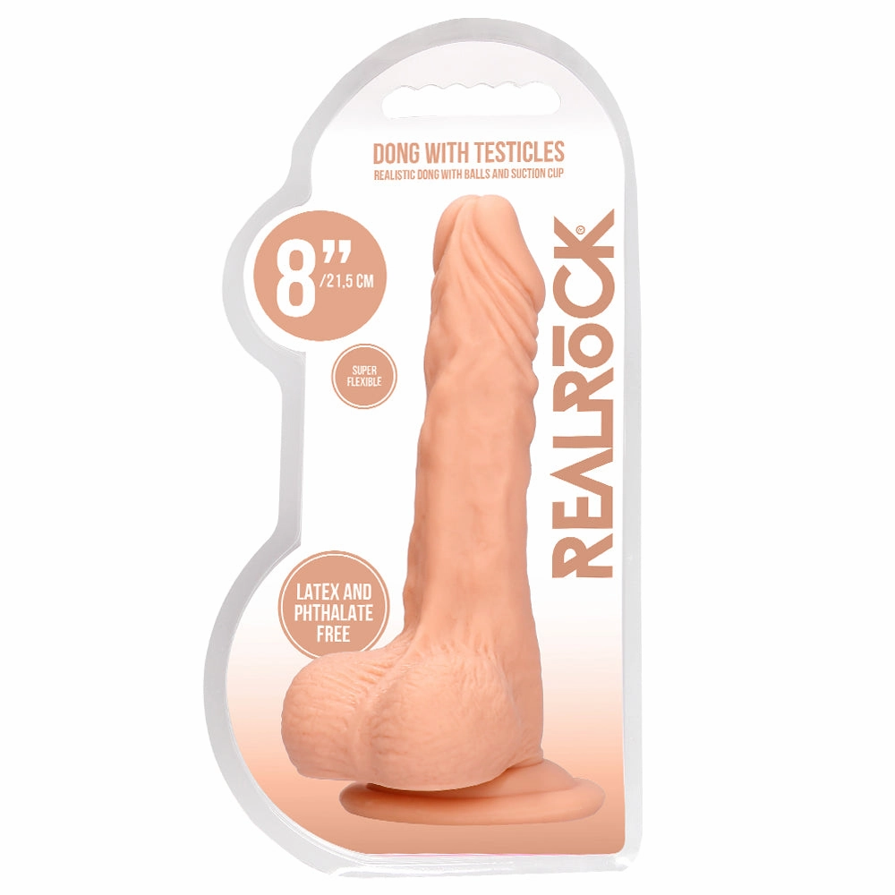 RealRock 8" Realistic Dildo With Balls & Suction Cup