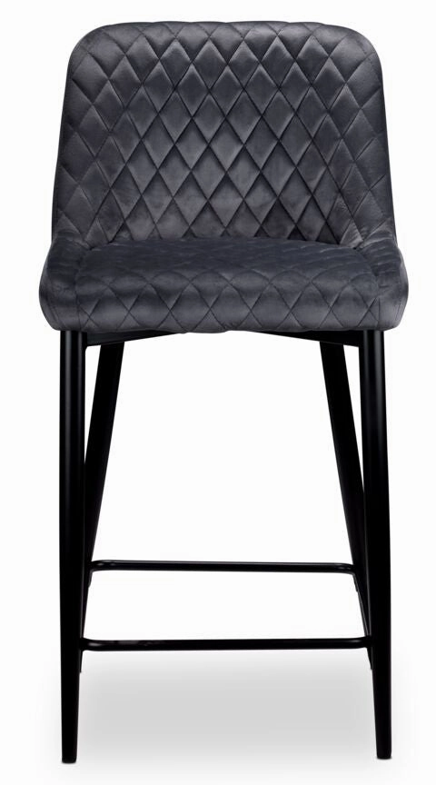 Senna Counter Height Stool - Charcoal, Black