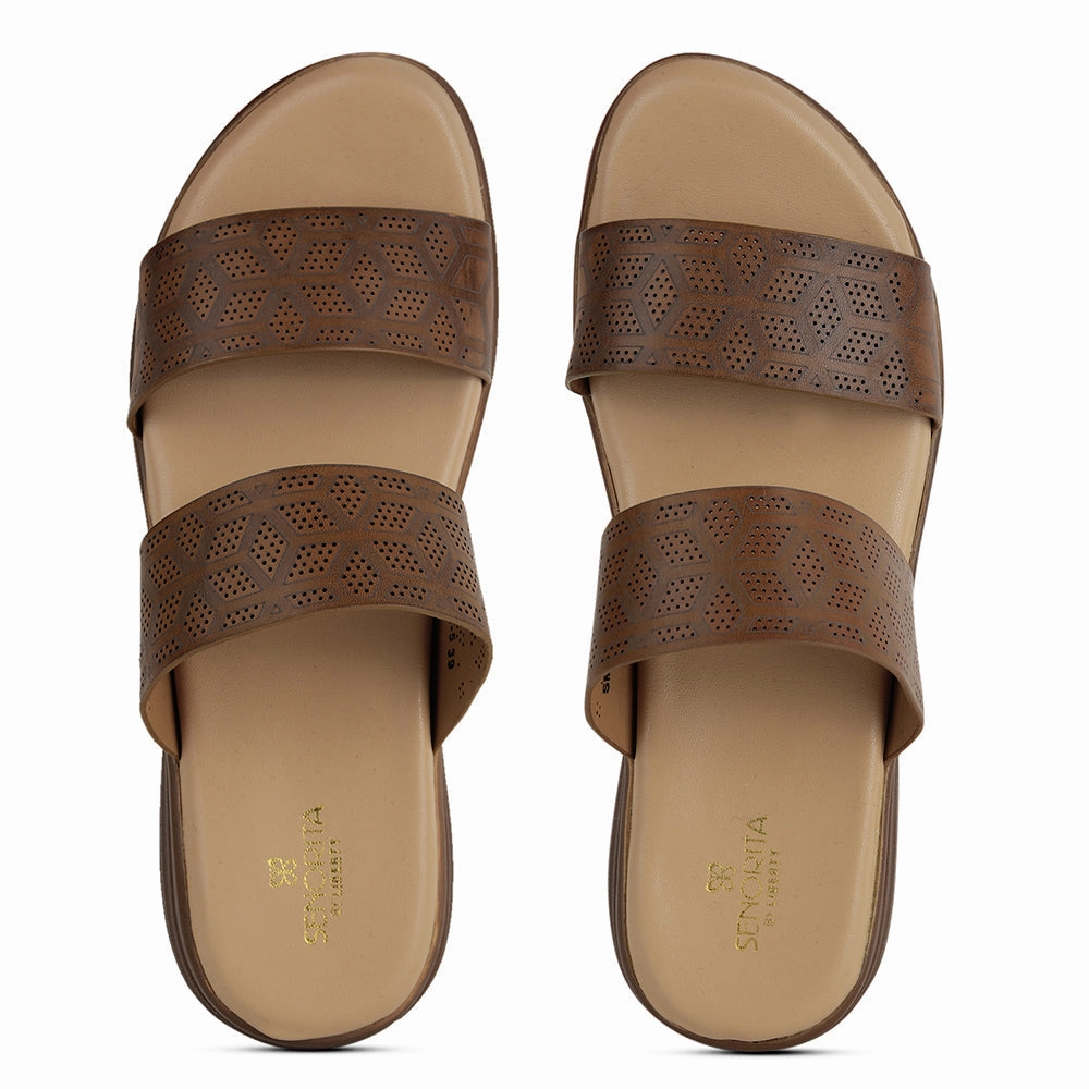Senorita by Liberty Ladies SMT-5 Tan Casual Slippers