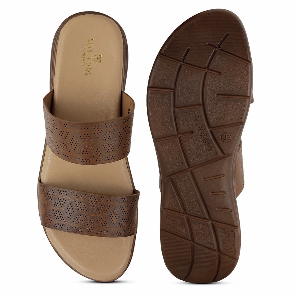 Senorita by Liberty Ladies SMT-5 Tan Casual Slippers