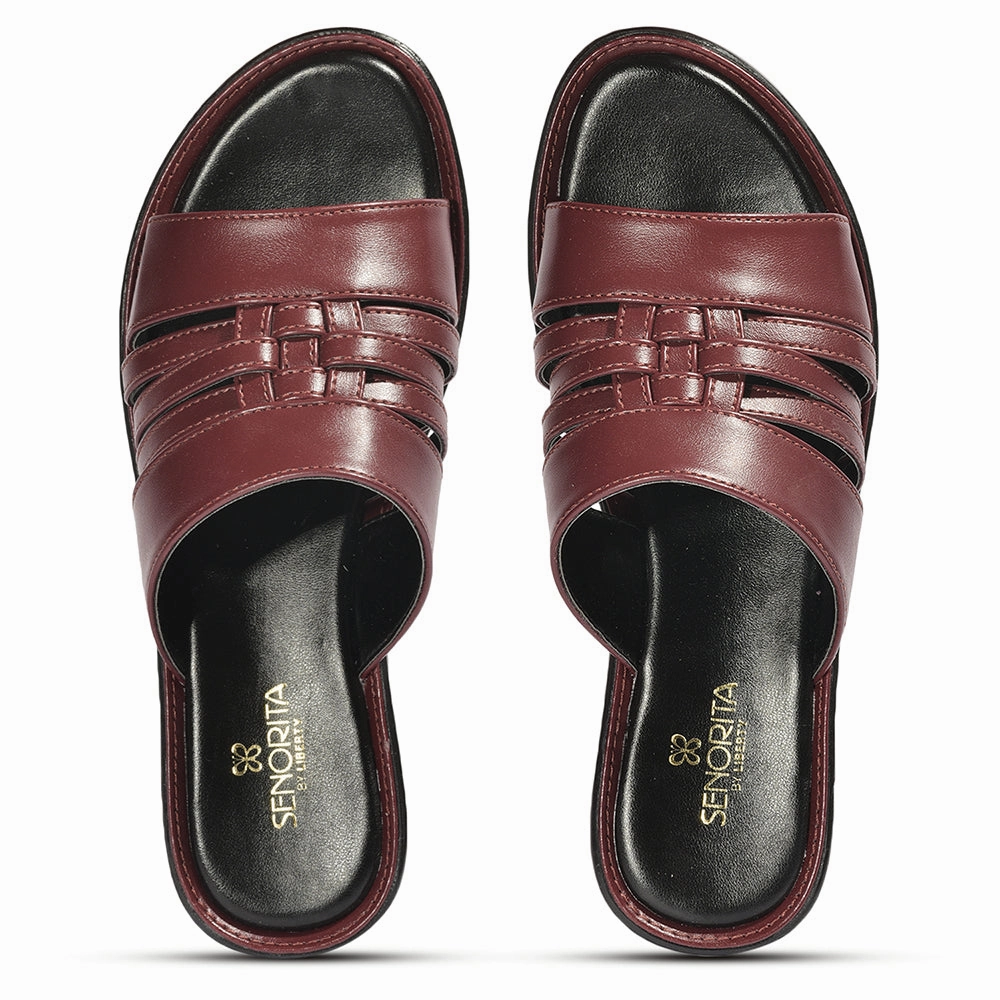 Senorita Casual (Cherry) Slippers For Ladies DZL-809 By Liberty