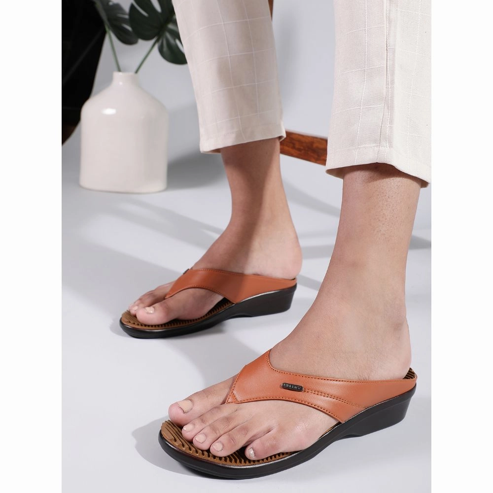 Senorita Casual (Tan) Slipper For Women D1-50 By Liberty