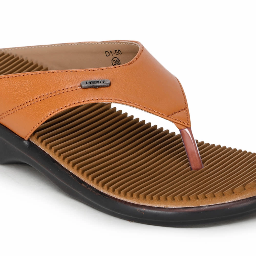 Senorita Casual (Tan) Slipper For Women D1-50 By Liberty