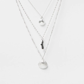 Shell Necklace Combo in Sterling Silver